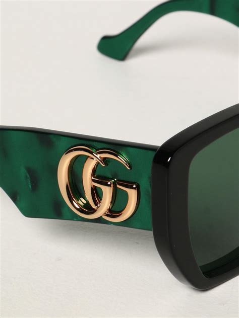 gucci green acetate sunglasses
